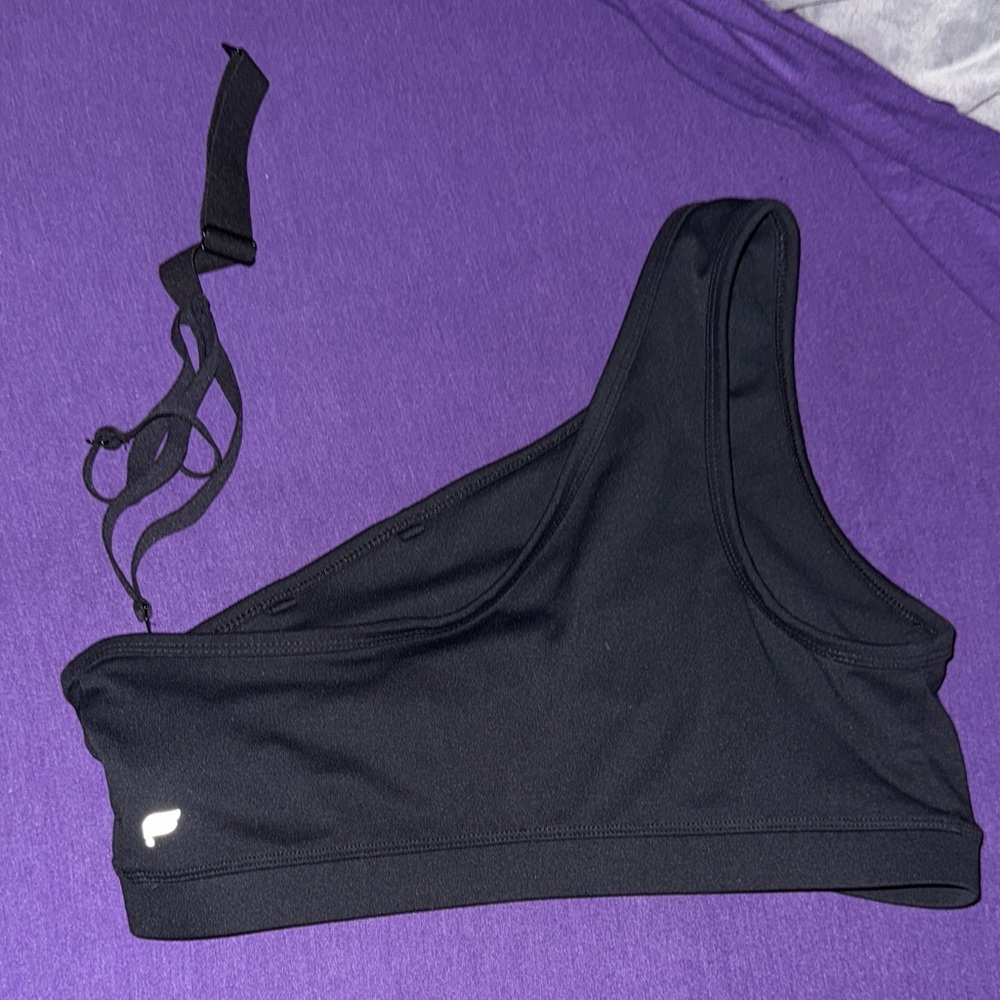 Black Asymmetrical Sports Bra